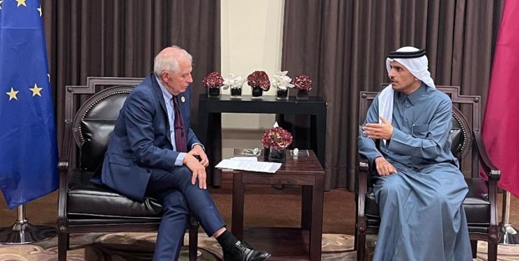 گفت‌وگوی وزیر خارجه قطر و بورل درباره ایران و فلسطین