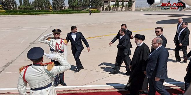 في زيارة رسمية... الرئيس الإيراني يصل مطار دمشق الدولي