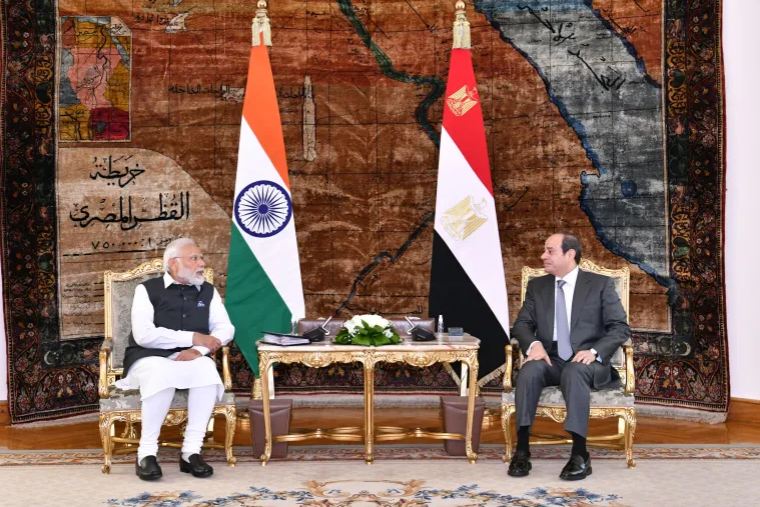 Indian Premier Meets Egyptian President in Rare Visit to Cairo
