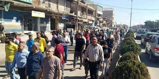 مظاهرات احتجاجية في قرى المالكية بريف الحسكة السورية ضد ميليشيا (قسد) الانفصالية