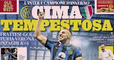 إنترميلان يحصد لقب بطل الشتاء ويتصدر عناوين صحف إيطاليا
