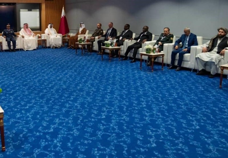 حضور «ملا یعقوب» در  جمع وزرای دفاع کشورها با نایب امیر قطر