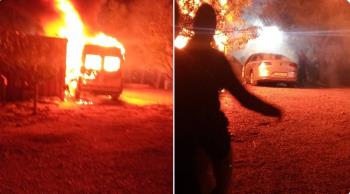 مستوطنون يقتحمون قرية الجبعة ويحرقون منازل ومركبات جنوب بيت لحم