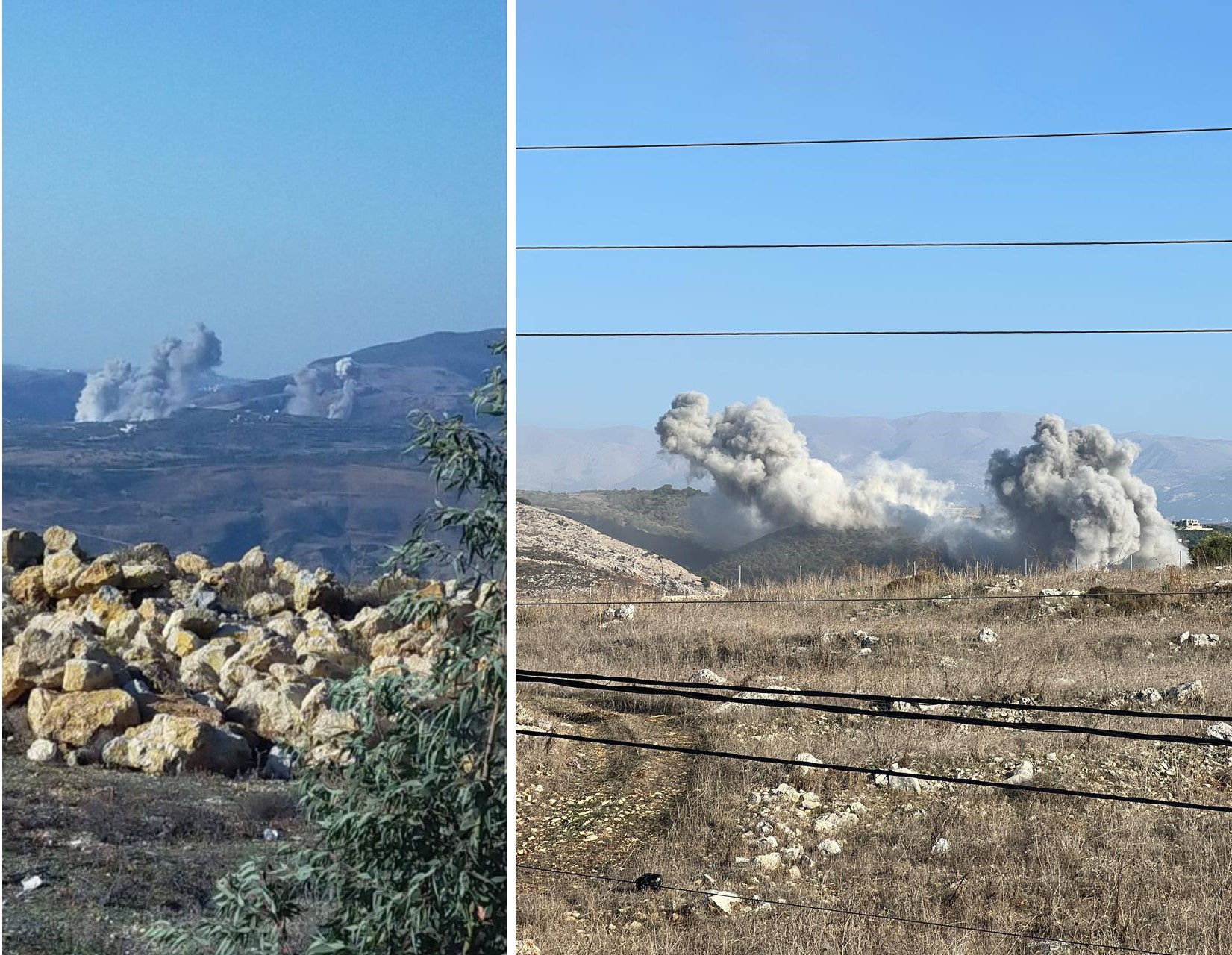 الكيان الصهيوني يشن سلسلة غارات على بلدي المحمودية والجرمي جنوبي لبنان