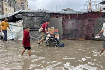 خسارت ۳.۵ میلیون دلاری باران به چادرهای آوارگان غزه