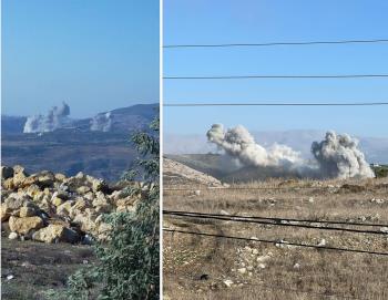 الكيان الصهيوني يشن سلسلة غارات على بلدي المحمودية والجرمي جنوبي لبنان