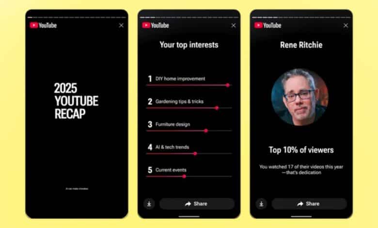 YouTube Recap.. يوتيوب تعلن إطلاق ميزة ملخص المشاهدة السنوي