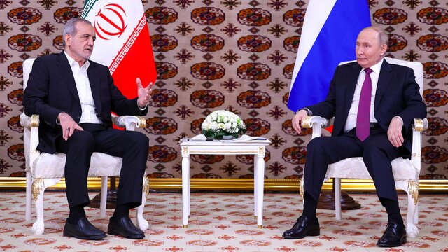 تاکید بر توسعه روابط دوجانبه در گفت‌وگوی تلفنی پوتین و پزشکیان