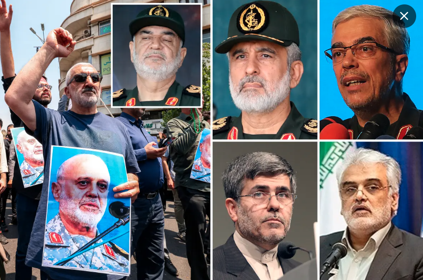 Top Iranian Military Leaders and Two Civilian Officials Martyred in Israeli Attacks