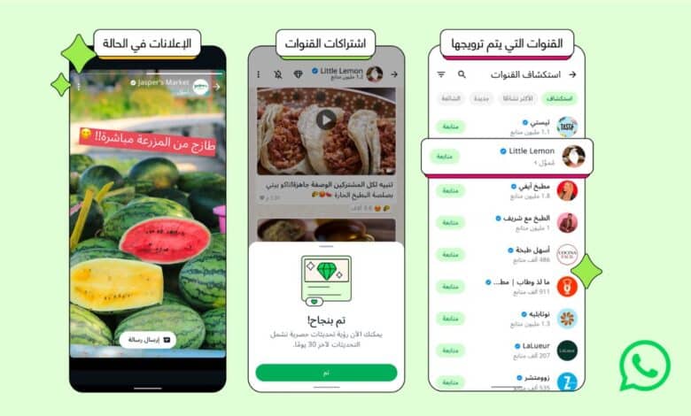 لأول مرة .. واتساب تبدأ عرض الإعلانات في تبويب “التحديثات
