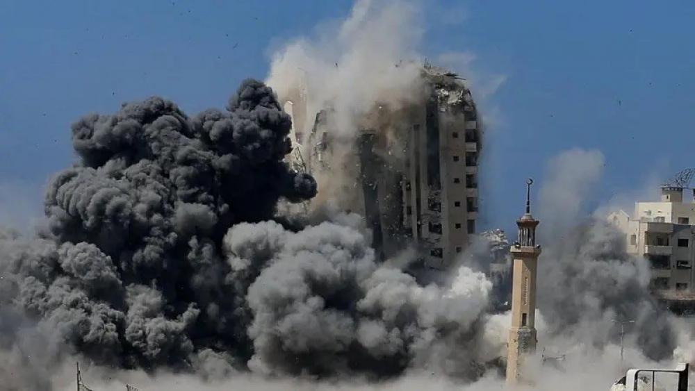 تخریب برج‌های مسکونی غزه توسط اشغالگران صهیونیست