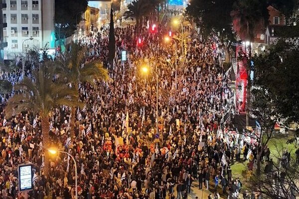 تظاهرات گسترده شهرک‌نشینان علیه نتانیاهو