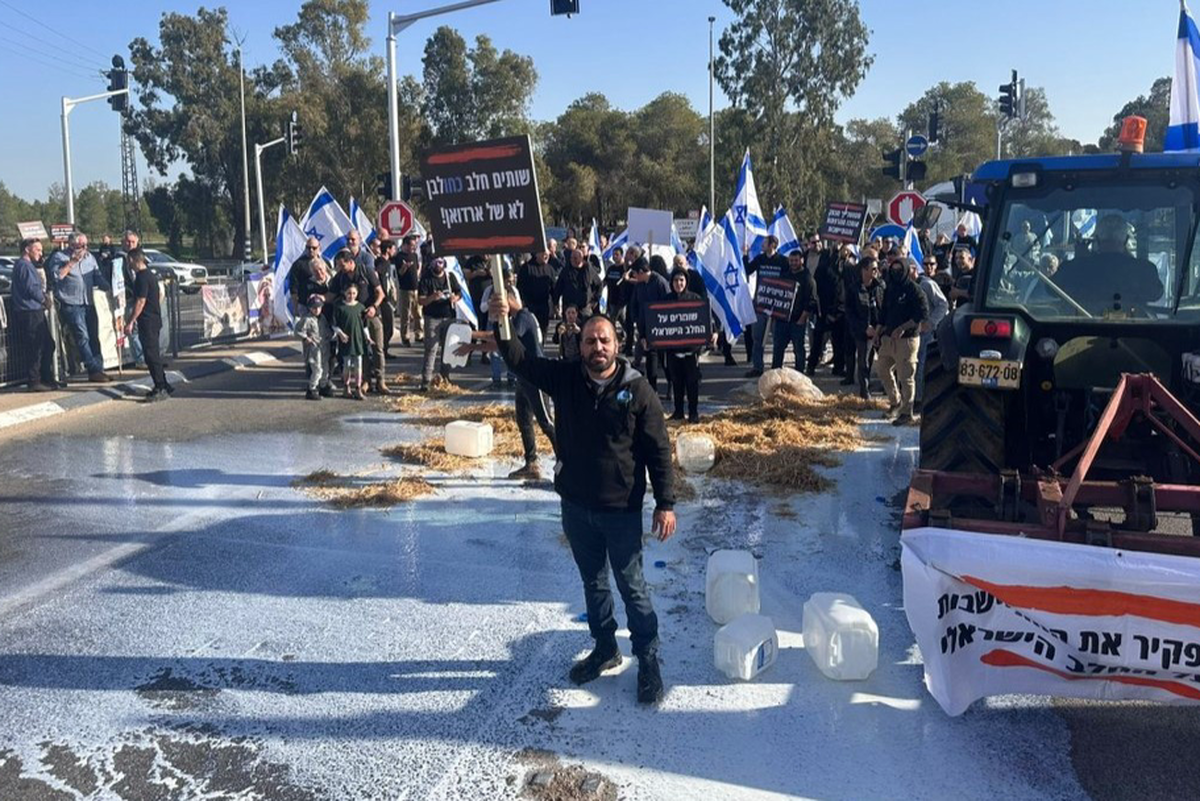 اعتراض دامداران و کشاورزان صهیونیست به تعرفه لبنیات