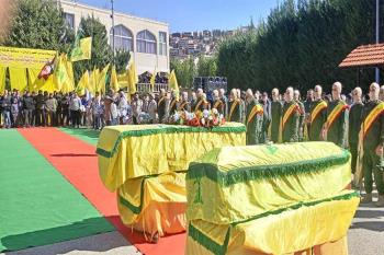 حزب الله وأهالي بلدة النبي شيت شيّعوا كوكبةً من الشهداء