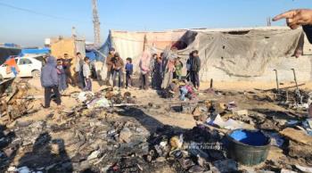 شهيدان و7 إصابات بغارة "إسرائيلية" استهدفت خيام النازحين في مواصي خانيونس