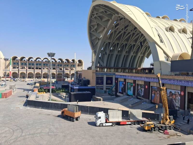 اولین تصاویر از محل استقرار پیکر رهبر شهید در مصلی تهران