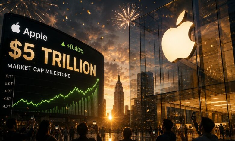قيمة آبل السوقية تتجاوز 5 تريليونات دولار لأول مرة