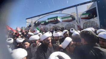 إقامة مراسم تشييع الجثمان الطاهر للقائد الشهيد في مشهد