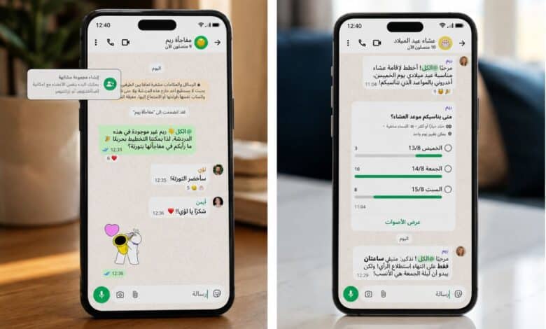 تحديث كبير.. واتساب تطرح مزايا جديدة للدردشات الجماعية