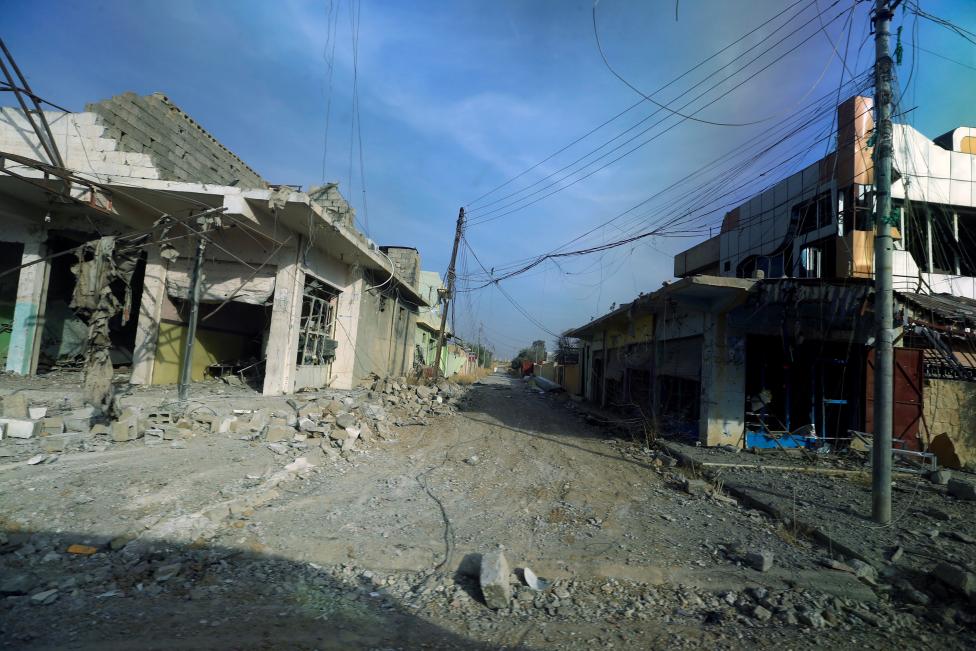 شوارع محررة من داعش شمال الموصل