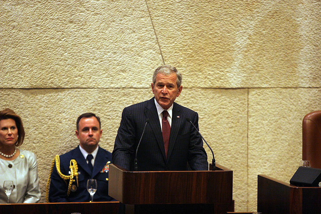 بوش يلقي كلمة في الكنيست الاسرائيلي
