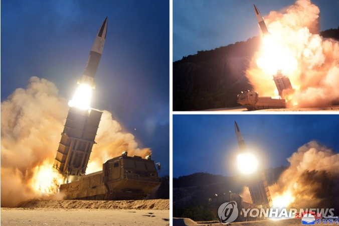 بالصور...كيم جونغ اون يرد على التدريبات الامريكية الكورية الجنوبية بتجربة صاروخ جديد