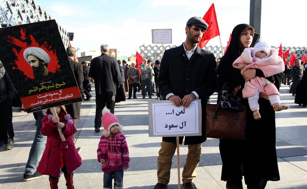 Manifestaciones contra crímenes de Arabia Saudí y ejecución de Sheij Al-Nimr en Irán