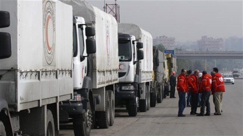 Aid Delivered to Besieged Syrian Towns of Kefraya , Fouaa