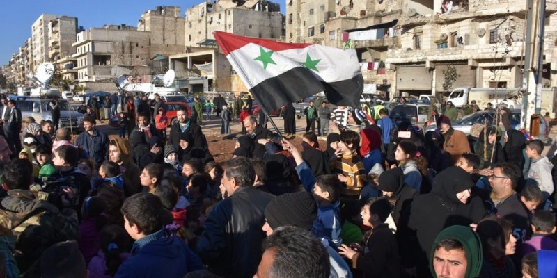Los habitantes de Alepo celebran la liberación su ciudad