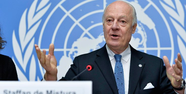 De Mistura: Llegó el momento de retomar diálogos de paz en Siria