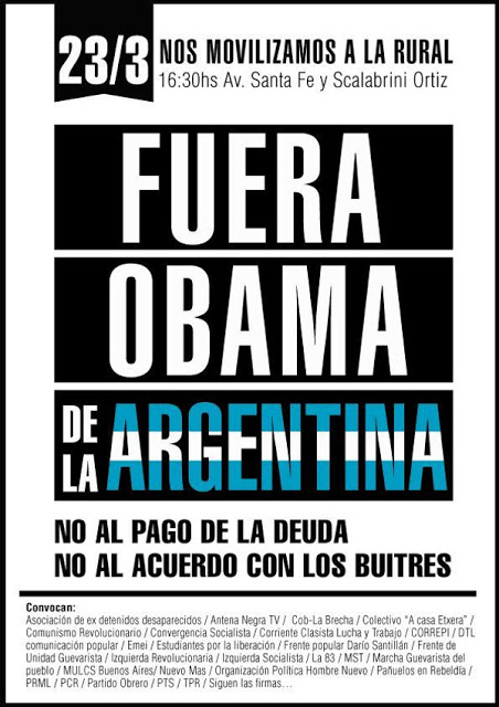 Obama se enfrenta en Argentina con las protestas en su contra
