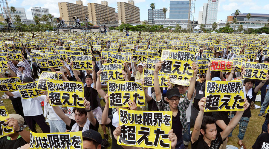 Over 50,000 Japanese Protest at US Military Presence on Okinawa