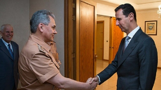 Ministro de Defensa de Rusia se reúne con Al-Asad en Siria