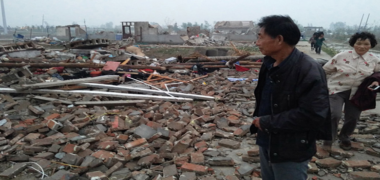 چین، شدید بارش اور طوفان سے 78 افراد ہلاک