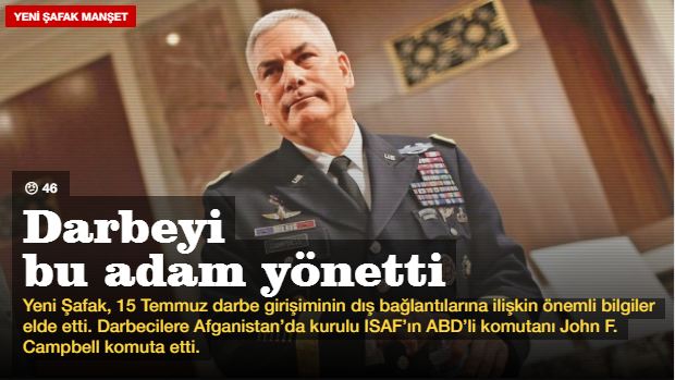 Turkish Daily Accuses American Gen. of Plotting Coup Hours before Fire near NATO Base