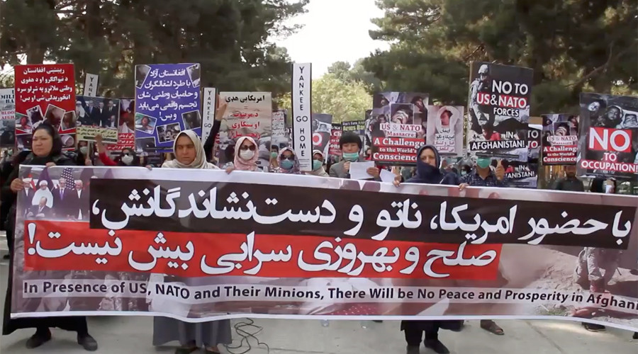 Afghanistan Protesters Decry 16 Years of US-Led Occupation