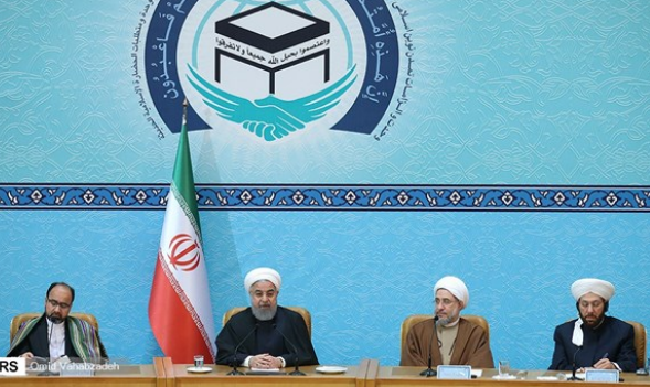ماذا قال روحاني عن سوريا والعراق واليمن في الملتقى الدولي للوحدة الاسلامیة المنعقد بطهران