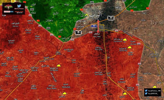 بضعة أمتار تفصل الجيش السوري عن مدينة الباب