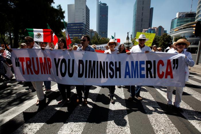 Thousands of Mexicans Demonstrate against US Policies