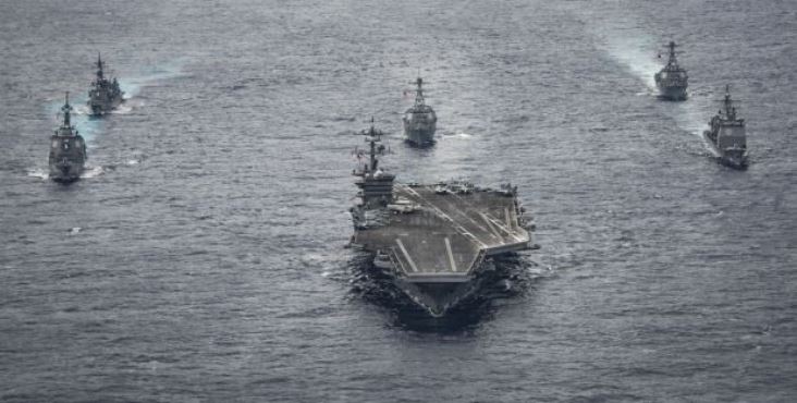 Portaaviones USS Carl Vinson de EEUU avanza hacia península coreana