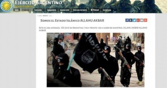 Daesh hackea sitio web del Ejército argentino