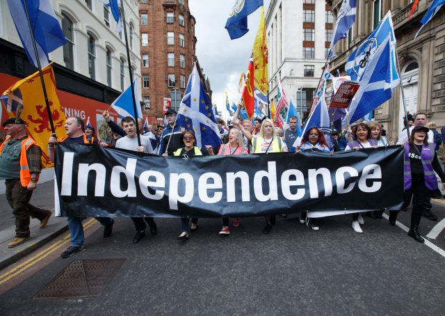 Demonstrators in Scotland Demand Independence from UK