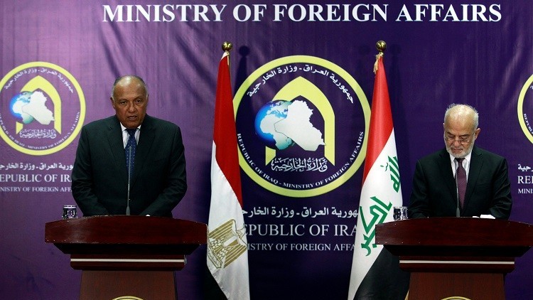 وزير الخارجية المصري يدعو من بغداد لبلورة موقف حازم من قطر