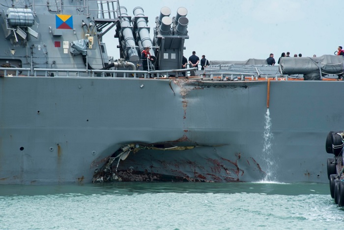 10 Sailors Still Missing after US Warship Collides in Singapore