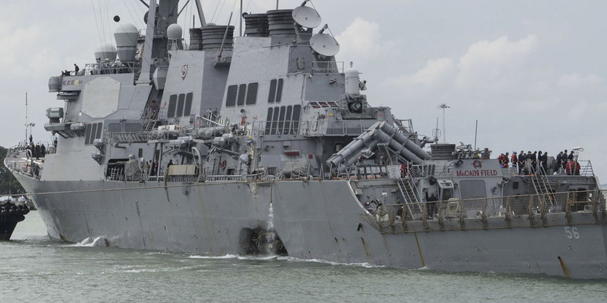 Dead US Sailors Found after Warship Collision