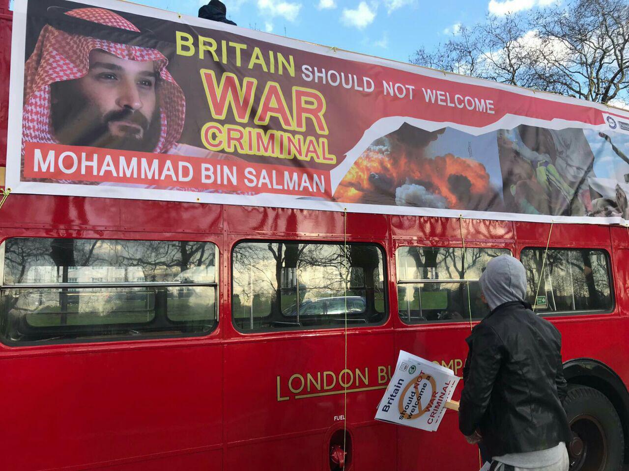 Saudi Crown Prince Bin Salman Welcomed by Protests in London