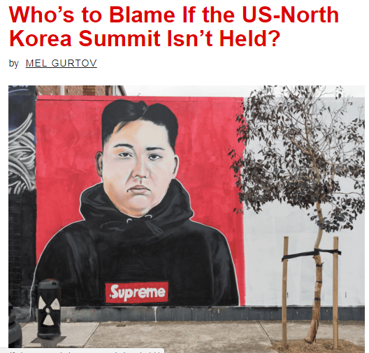 موقع أمریکی:على من نلقي اللوم إن فشلت القمة بين أمريكا وكوريا الشمالية؟