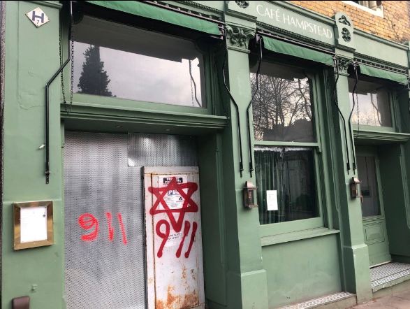 ‘Jews Did 9/11’ Sprayed on Synagogue, Shops in London