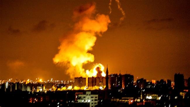 Israeli Regime Fighter Jets Strike Besieged Gaza