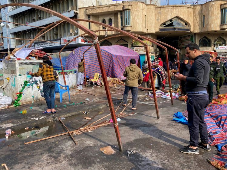 Iraqi Forces Clear Streets from Anti-Government Protesters